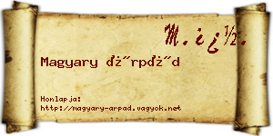 Magyary Árpád névjegykártya